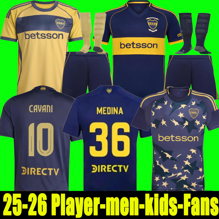 2024 2025 CA Boca Juniors CAVANI Soccer Jerseys 25 26 CARLITOS MARADONA Club Atletico CONMEBOL LIBERTADORES JANSON football shirt MEN SETS Kids UNIFORM