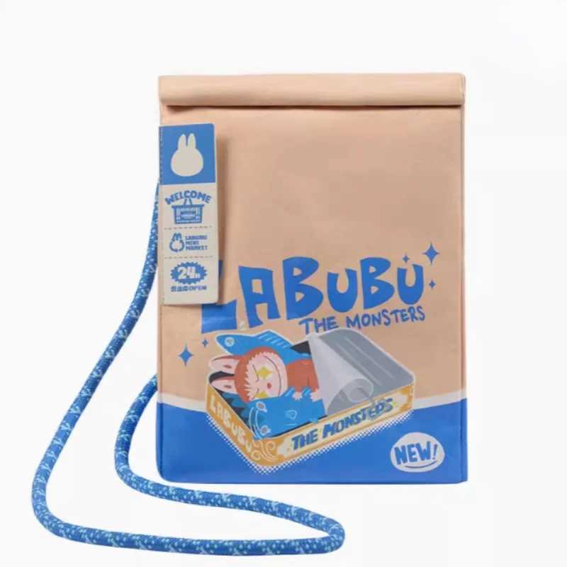 New Genuine The Monsters Labubu Wackymart Series Headphone Case Potato Chip Pillow Crossbody Bag Display Box Peripheral Products X250612