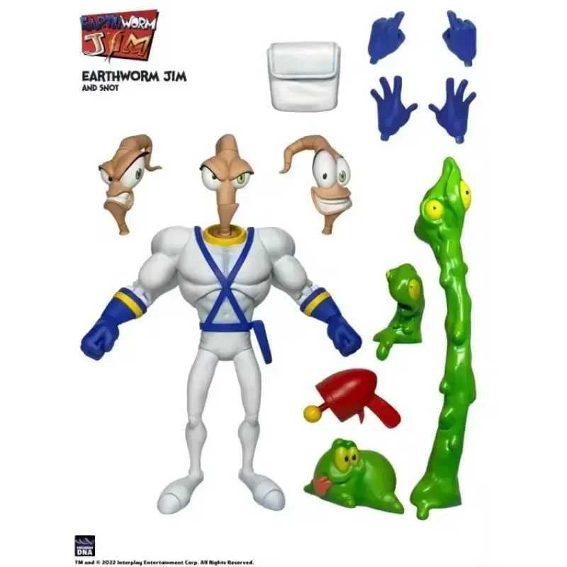 Plush Wall Stuff PDNA Earthworm Jim Wave 1 Psy-Crow Bob The Killer Gold Fish Snot Doll Gifts Toy Model Anime Figures Collect Ornaments