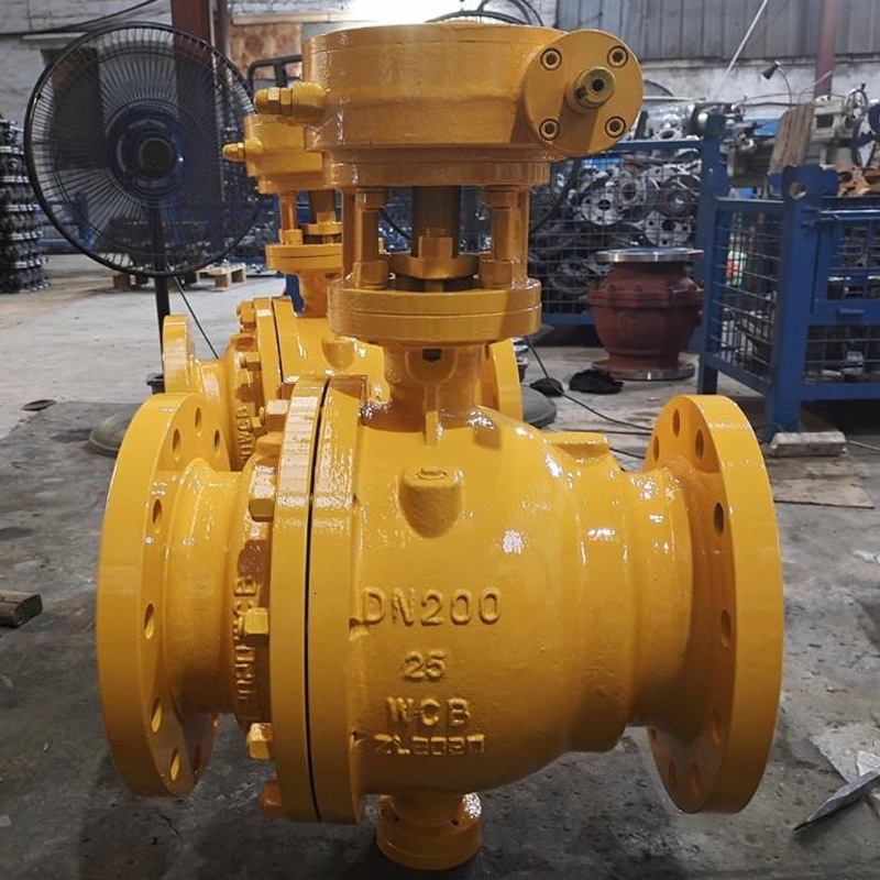 Hard Sealed High Pressure Turbine Q347F-100C Flange Explosion-Proof Electric Stainless Steel Fixed Ball Vae DN300