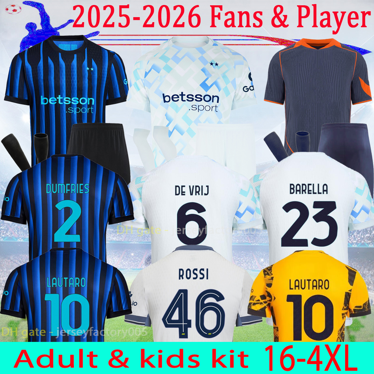 2025 Special DZEKO INTERS LAUTARO LUKAKU soccer jerseys BARELLA MILANS J. CORREA 25 26 football shirt CALHANOGLU GAGLIARDINI Men Kids Kit uniform tops 16-4XL