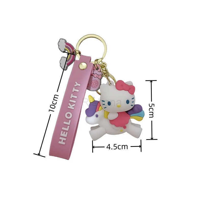 Sanrio 2025 New Hello Kitty Keychain Anime Figures Cute Kawaii Kuromi Backpack Pendant Keyring Phone Accessories Gifts Toy DIY X250612