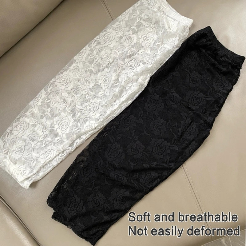 Womens Under Skirt High Waist Sheer Mesh Shorts Cropped Pants See Through Flower Lace Bodycon Capris Leggings Tights 250612