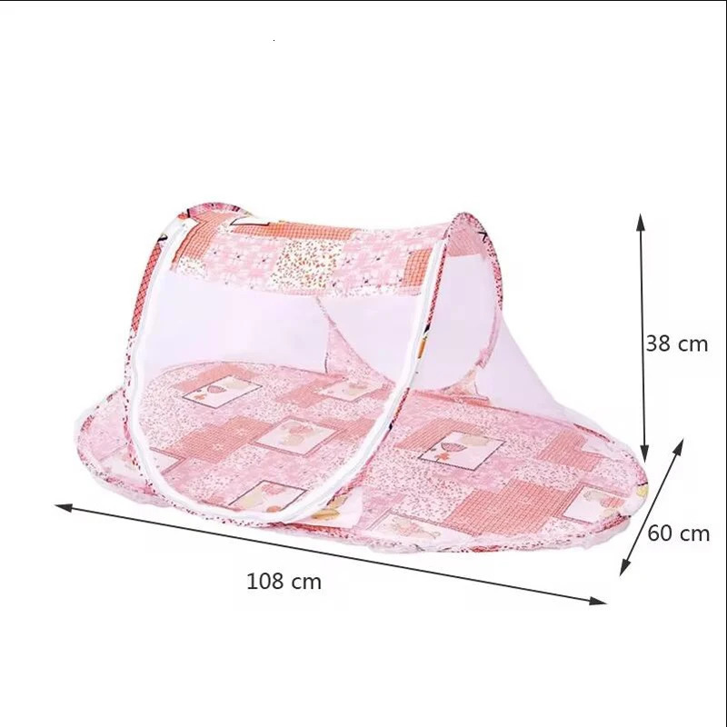 Free Installation Foldable Childrens Mosquito Net Cartoon Style Yurt Baby Summer Household Repellent Tent 250604z