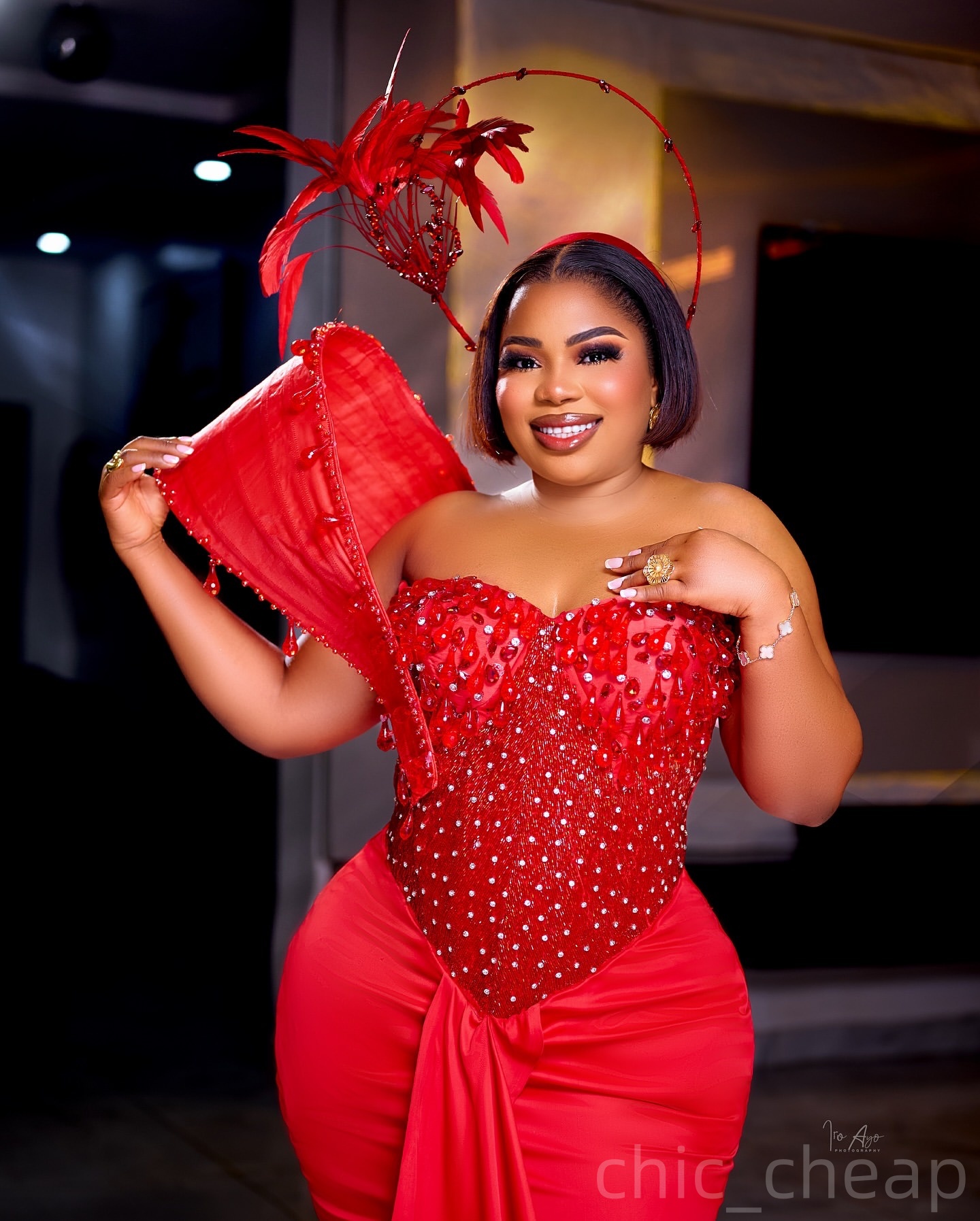 Red Mermaid Prom Dresses 2025 Rhinestones Beaded Satin Stylish Evening Formal Party Second Birthday Engagement Gowns Plus Size Dress For Special Occas