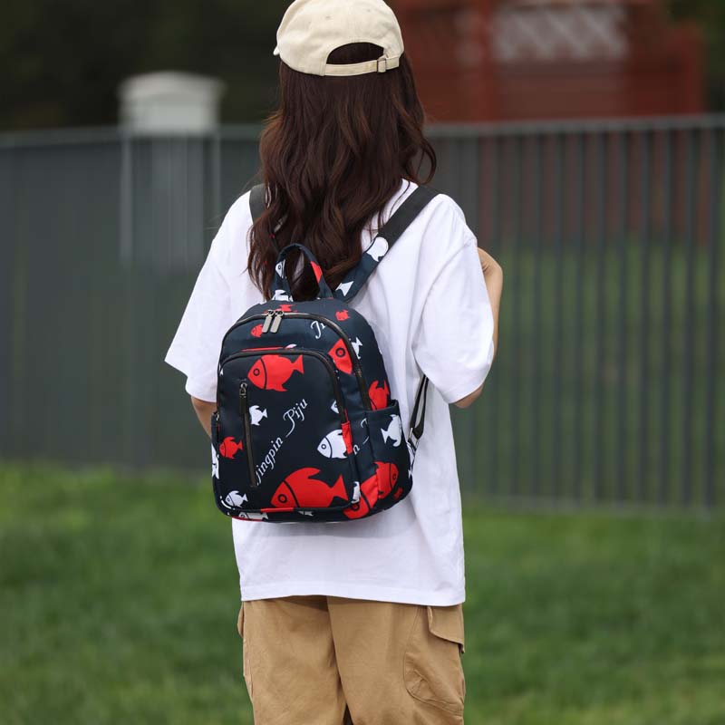 Nylon backpack new large capacity multifunctional waterproof backpack for women, lightweight backpack