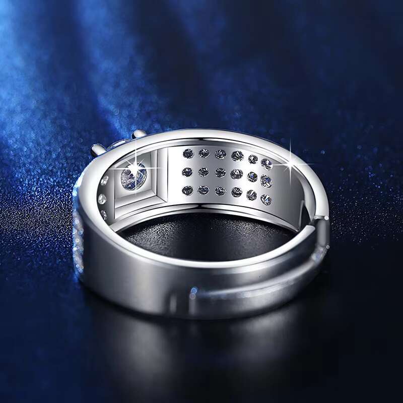 Sophisticated Fusion of Classic Contemporary Style - Dual Row Diamond Set in Titanium