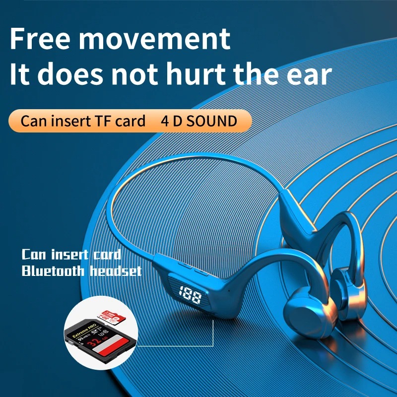 Bluetooth Wireless Headphones 3D Bass Stereo Noise Reduction Sport Music Earbuds Bone Conduction HiFi Business Call Earphone for Phone VG06 K69