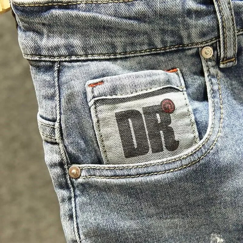 Summer Solid Color Straight Leg Stretch Sports Jeans Mens Casual Loose Comfortable Large Size High Quality Denim Shorts 250611Z