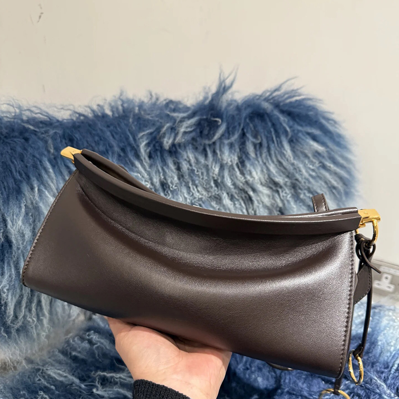 designer bag design new LE CLICK Bag Dark brown women's Luxury Bag Curved design Shoulder bag carrying used as a waist bag