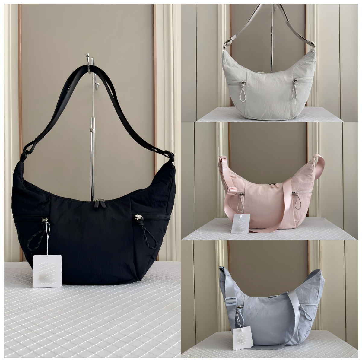 2025 New Shoulder Bag Large Slouchy 6L 13L Large Capacity Men's and Women's Crossbody Bag Daily Commuter Bag Bull Horn Bag Dumpling Bag Sports Fitness Leisure Yoga Bag