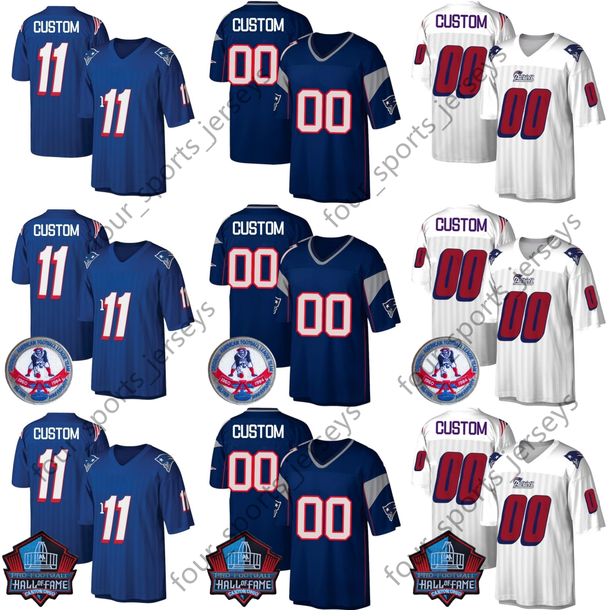 Custom Football Jersey Retro 12 Brady 4 Vinatieri 73 Hannah 56 Tippett 24 Law 87 Gronkowski 54 Bruschi 11 Bledsoe 14 Grogan 28 Martin