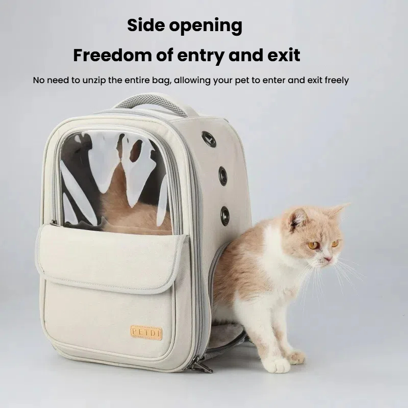 Khaki Canvas Backpack Outdoor Casual Travel Rucksack 20x26x42cm