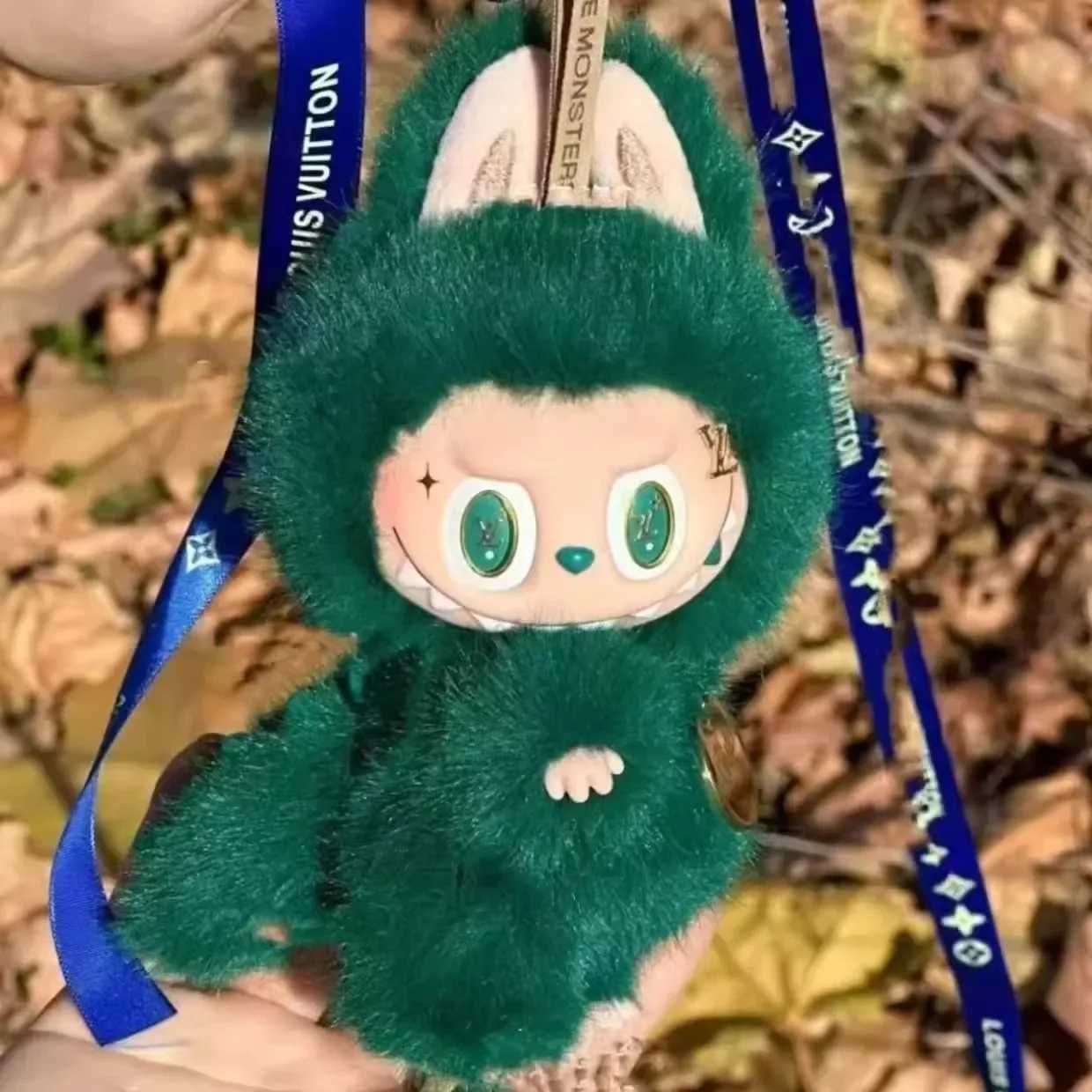 High Quality Zimomo Little Leader Labubu Change Baby Green Limited Edition Plush Vinyl Labubu Doll Pendant Gift X250612