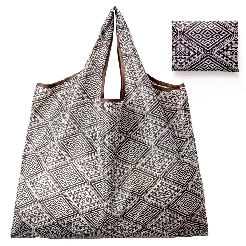 Shopping Bag Nylon Large Tote ECO Reusable Polyester Portable Shoulder Womens Handbags Folding Pouch Foldable 250610