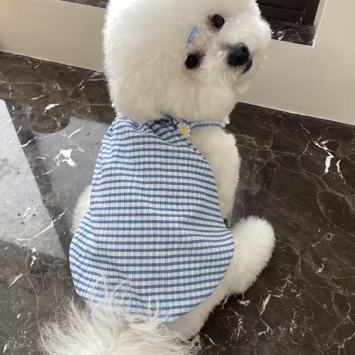 T444Dog clothes all seasons wear workwear vest pet traction schnauzer bichon shiba inu trendy work coat