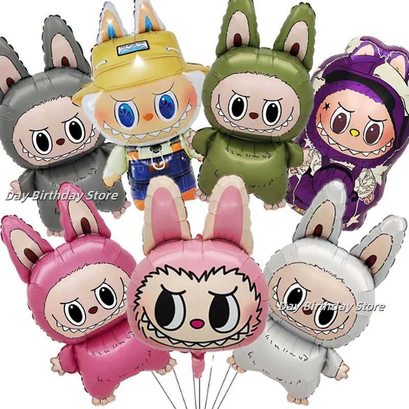 Labubu Birthday Party Decoration Disposable Dinnerware Set Latex Balloons Cup Plate Napkin Tablecloth Cake Topper Birthday Party XJ250612