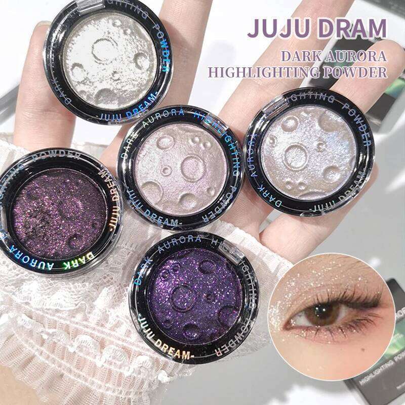 Five-color planet high-gloss powder, sparkling pearl fine light high-color eyeshadow,waterpro of natural Glow Highlighter Powder free shipping