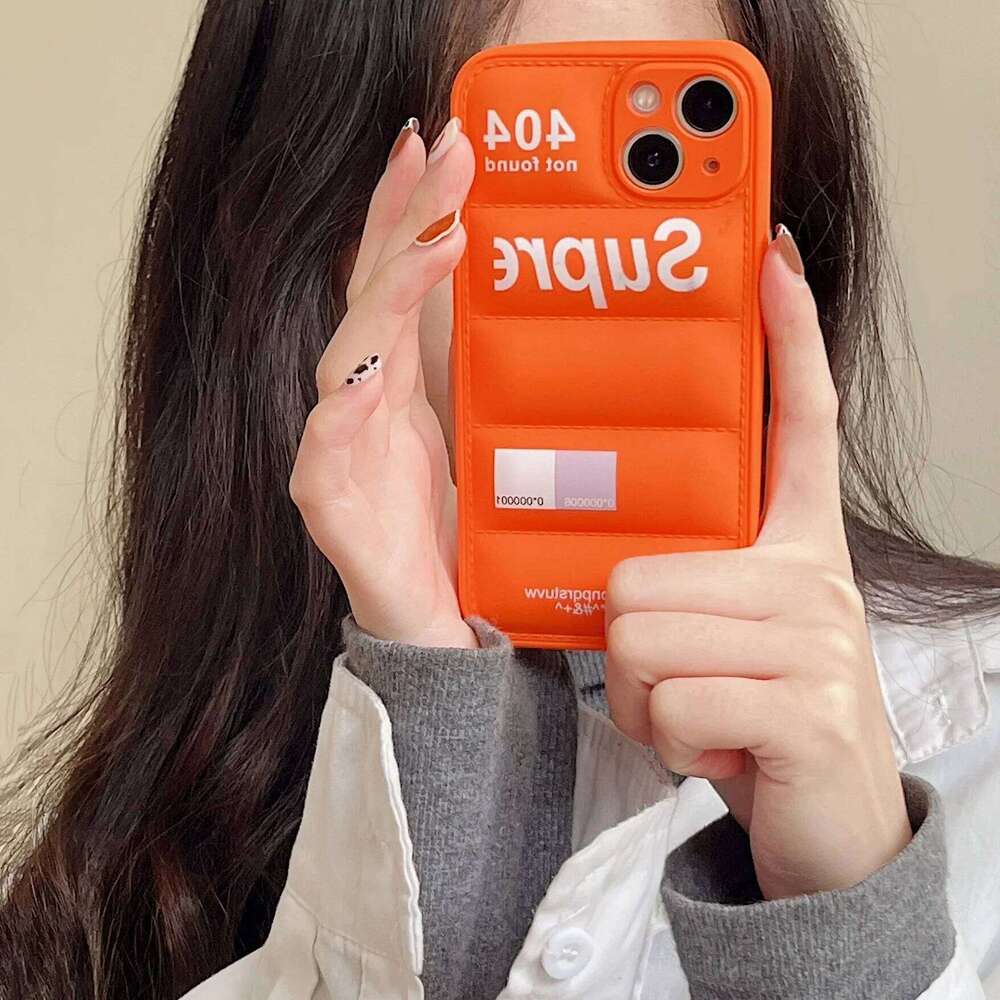 Fashion Down Jacket Phone Case for iPhone 15 14 13 12 11 16 Pro Max XS XR 7 8 Plus Shockproof Puffer Soft Silicone Cover