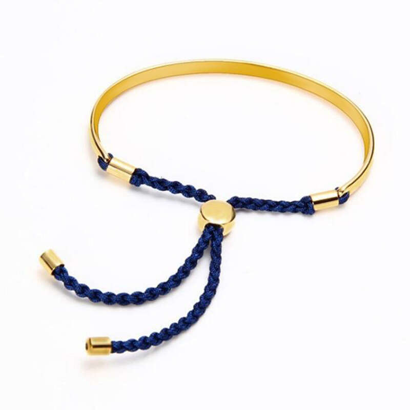 316L Stainless Steel Fashion Braided Rope Women's Open Bracelet
