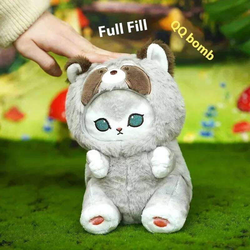Free shipping Original Mofusand Long Tailed Animals Series Plush Cute Shark Cat Soft Doll Kawaii Stuffed Plushie Toy Gift For Kids