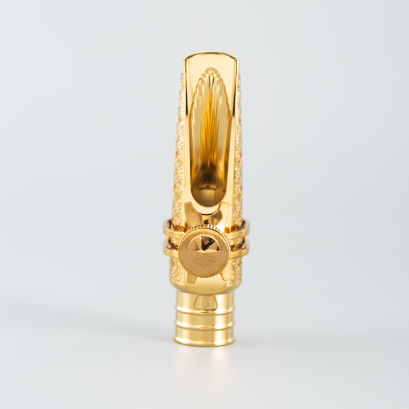 Gold Carved Alto Saxophone Head Professional Performance Grade Metal Head Accessories Transparent Tone