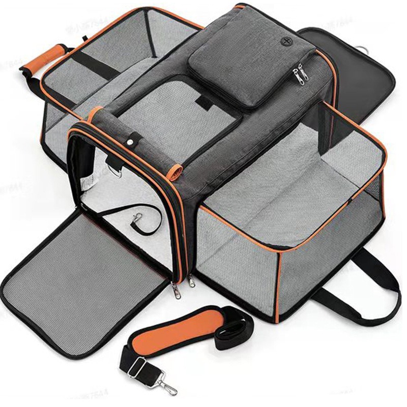 Expandable Airline Approved Pet Carrier Bag for Cats and Small Dogs