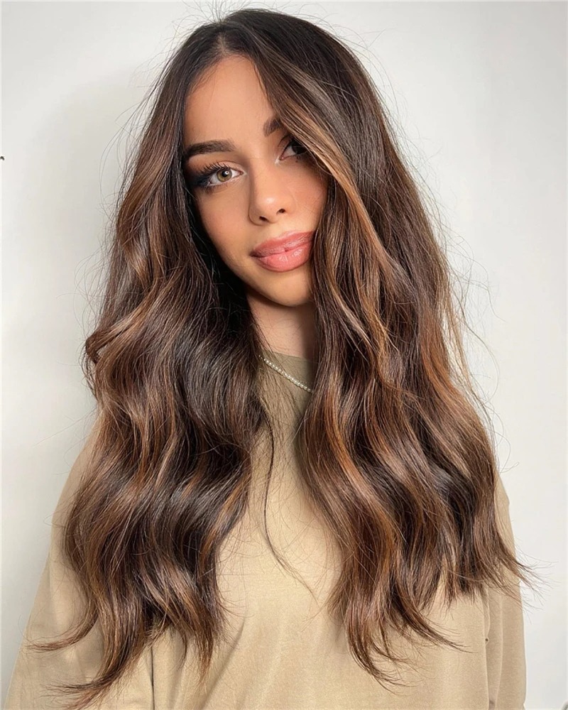 Body Wave Highlight Wig Human Hair 20 30 Inch 13x4 HD Lace Frontal Wig 180 Density Natural Brazilian Hair Wig For Black Women Synthetic