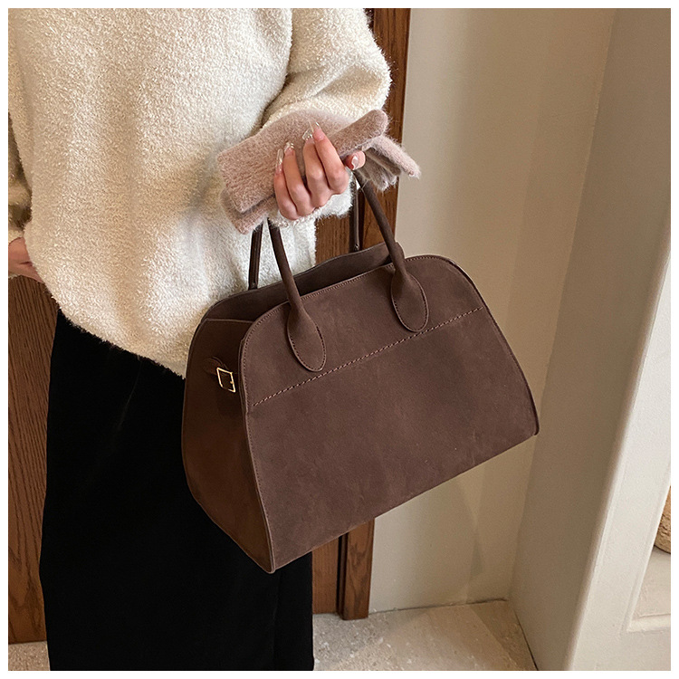 Vintage Large Capacity Handbag 2025 New Versatile Light Luxury Leather Tote Bag Commuter Women's Single Shoulder Bags