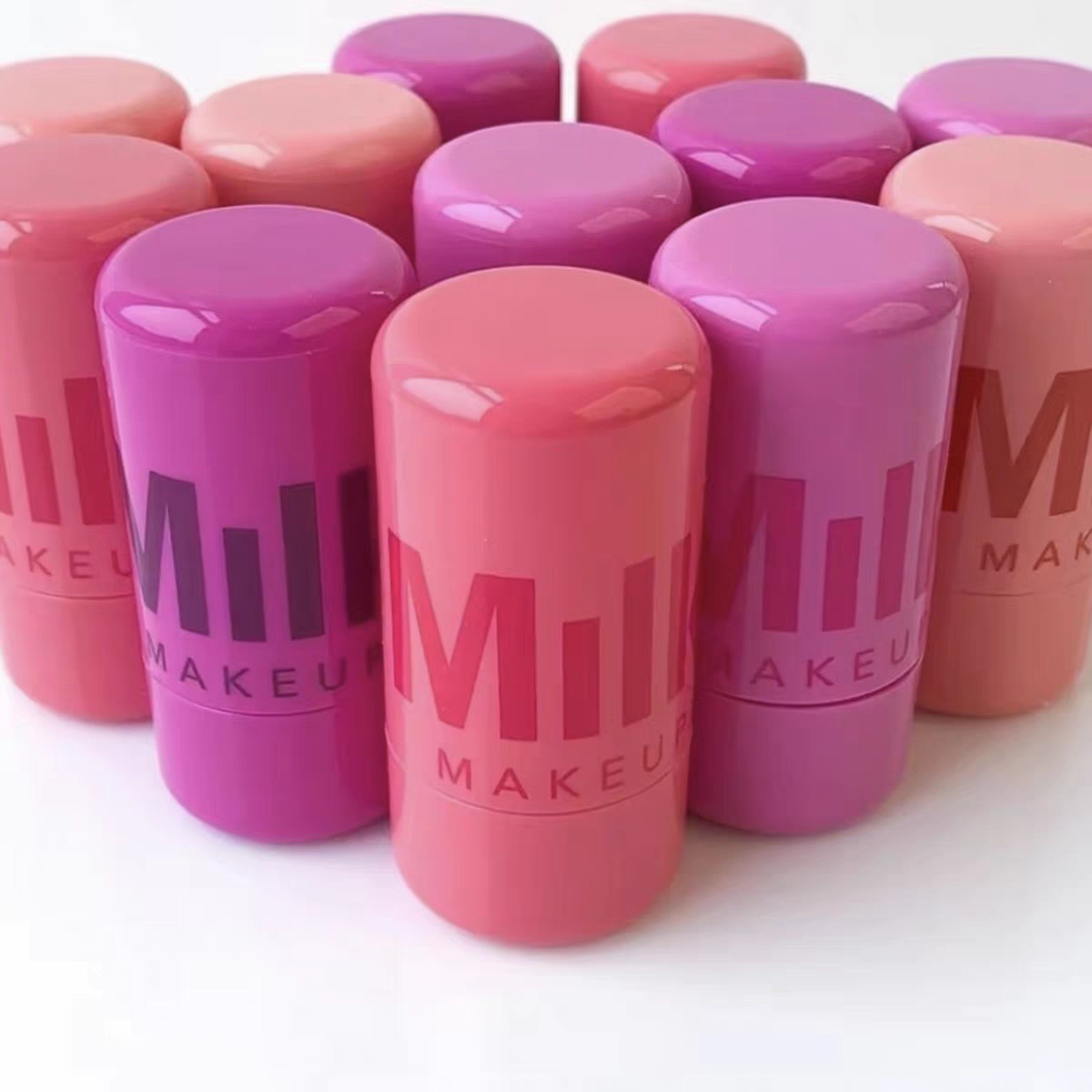 MILK MAKEUP Blush Jelly Lipstick Rouge Cream Stick Lip Face Eye Cheek Blusher Dual-use Transparent Lip Dye Lip 4 Color Good Quality