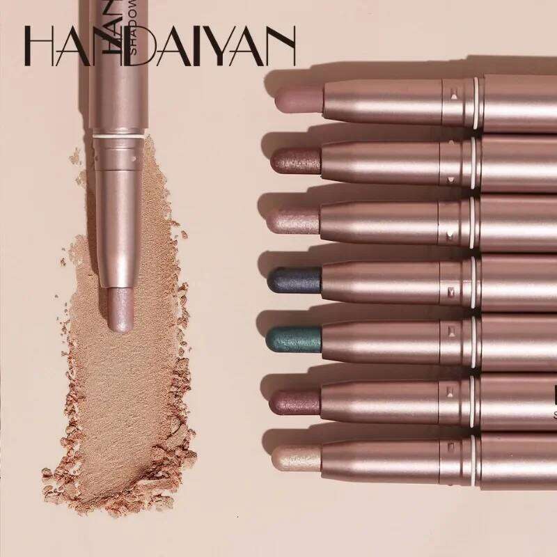 Colorful Stick Pink Brown Green Black Eyeshadow Pencil High Gloss Pearlescent Shadow Sticks Waterproof Stage Makeup free shipping