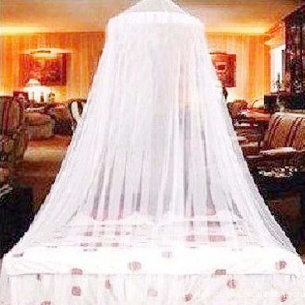 Polyester Hanging Mosquito Net Princess Dome Bed Canopy Bedcover for Baby 250604z