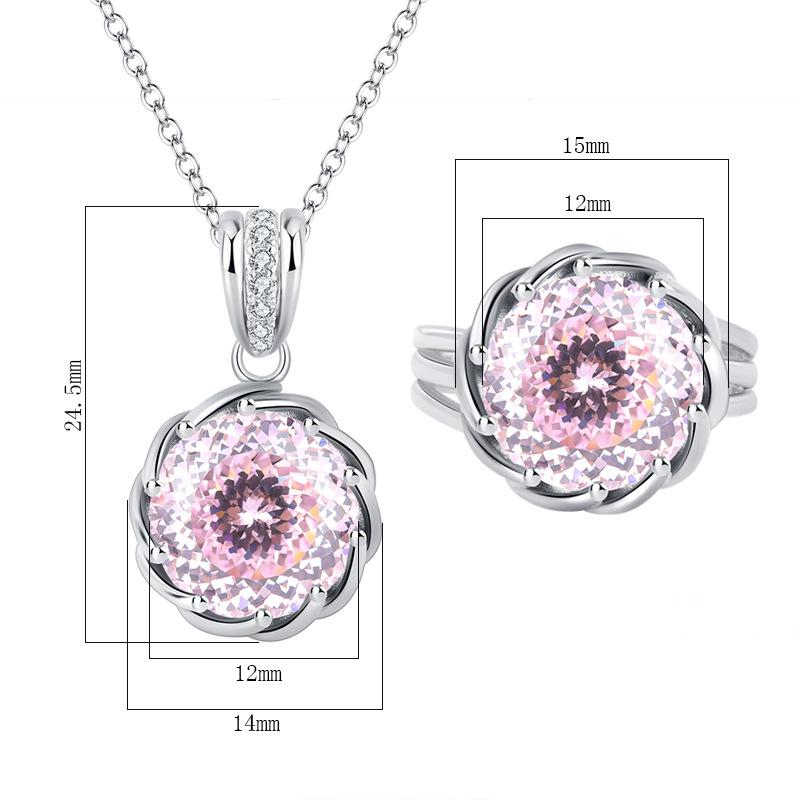 Chic Unisex 925 Silver Sparkle Flower Neckwear Piece: Radiant Coral-Like Jewelery Adorning a Timeless Bloom Motif