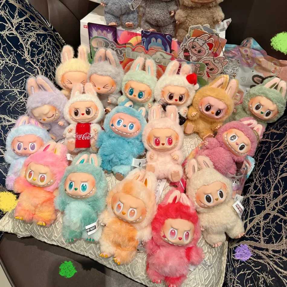 New Genuine Labubu V1 V2 V3 Heartbeat Macaron Have A Seat Big Into Energy Series Pendant Doll Decor Keychain Collection X250612