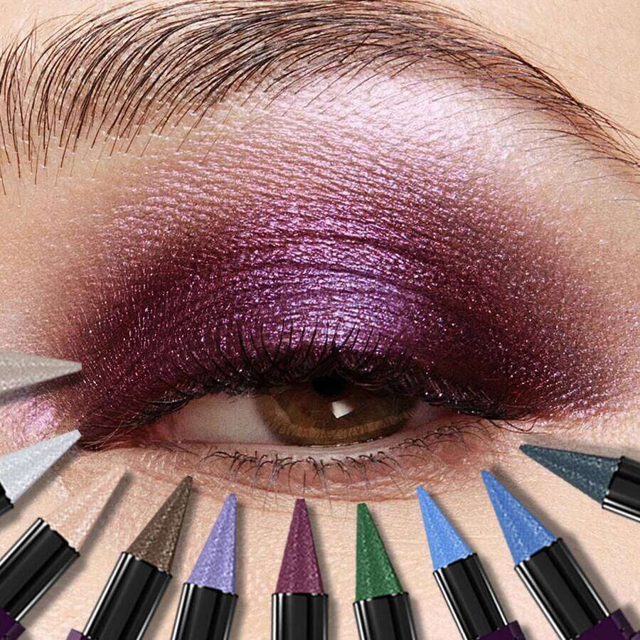 25 1PC Pearl eyeshadow stick waterproof long lasting glitter&matte color eye shadow makeup face highlight cosmetics gifts free shipping