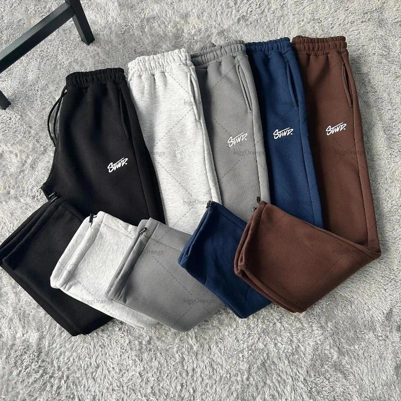 Men's Pants, American Retro Print Loose Sweatpants, Harajuku Style Y2K Trendy Pants, Women's High Waist Casual Trousers, Men's Fashion