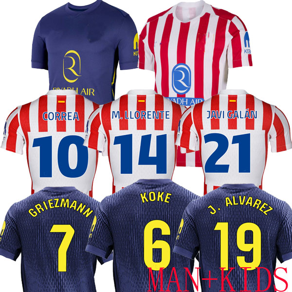 Sorloth soccer jerseys 24 25 26 M.LLORENTE Joao Felix GRIEZMANN J.ALVAREZ 2025 Gallagher Le Normand Correa football shirt men kids uniforms AtlETicO MaDriDS