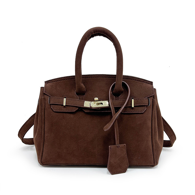 Light Luxury Retro Matte Suede Designer Handbag Women 2025 New Simple Commuter Versatile One Shoulder Messenger Bag