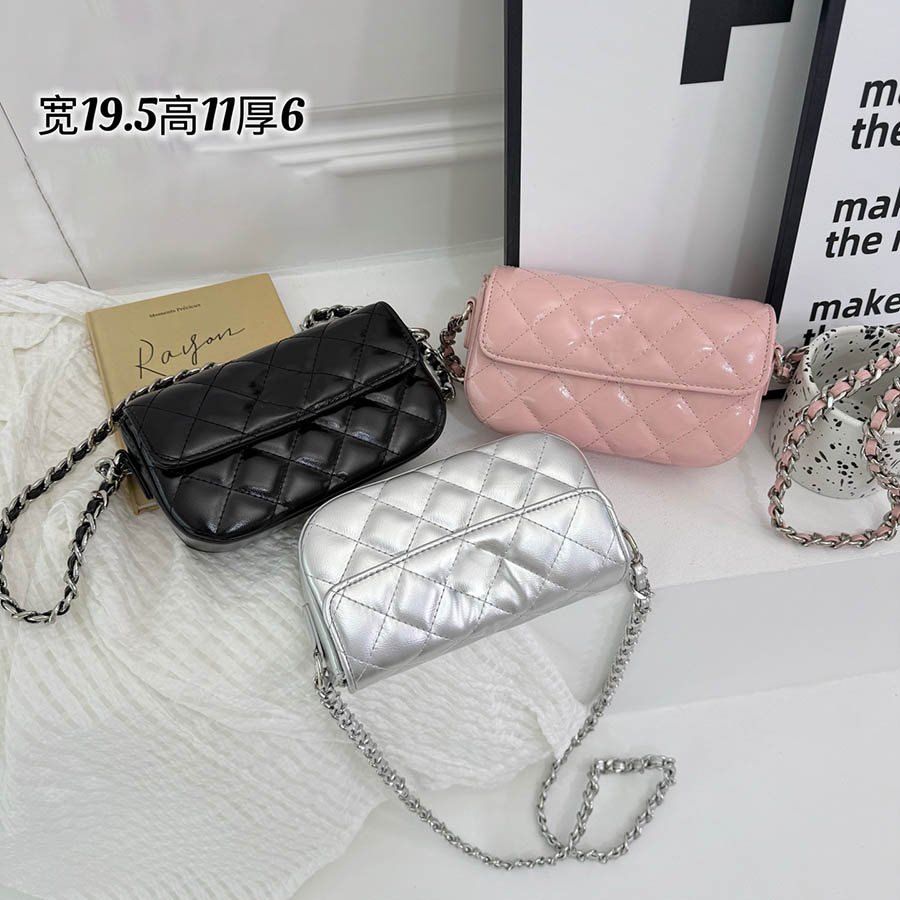 2025 New Designer Bags Women's Bags New Korean Lingge Chain Bags Leather Single Shoulder Crossbody Bags Female