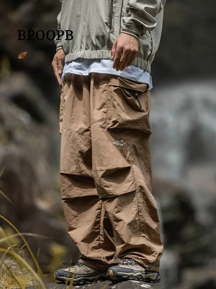 Mens Hiking Pants Waterproof Windproof Spring Autumn Outdoor Sports Rain Trousers Trekking Camping Fishing Hunting Cargo Pants 250611