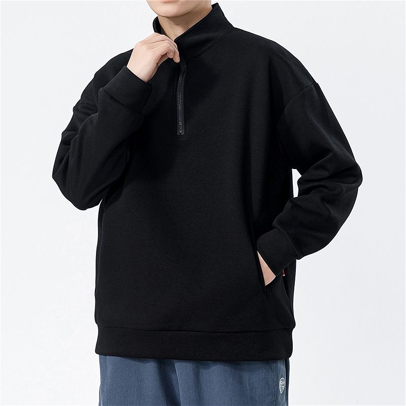 89 Men Wool Sweater, Four-pin Thick Warm Round Neck Autumn and Winter Bottoming