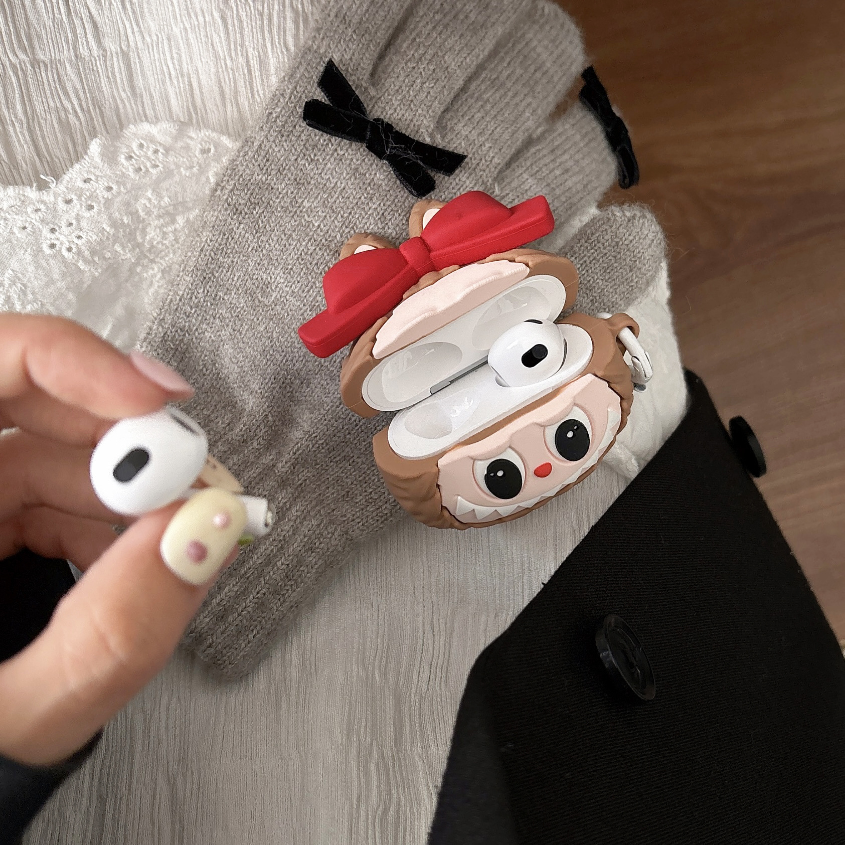 Cute Quirky Labubu Design for AirPods Pro - Compatible with Generations 2 & 3