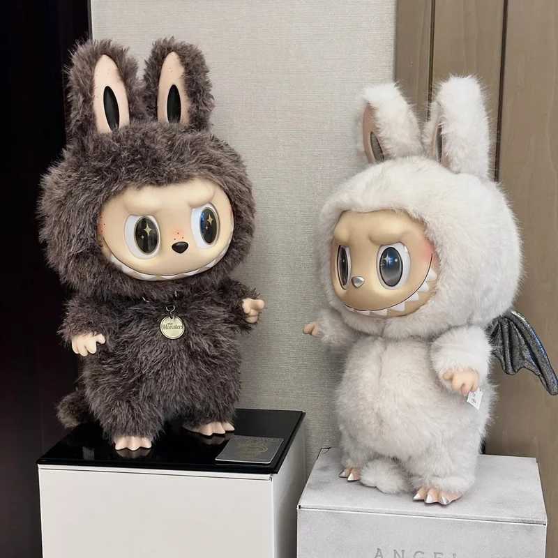 Genuine ZIMOMO Angel In Clouds I Found You The Monsters 58Cm Vinyl Face Sier Shaded Eye Labubu Doll Collection Decoration