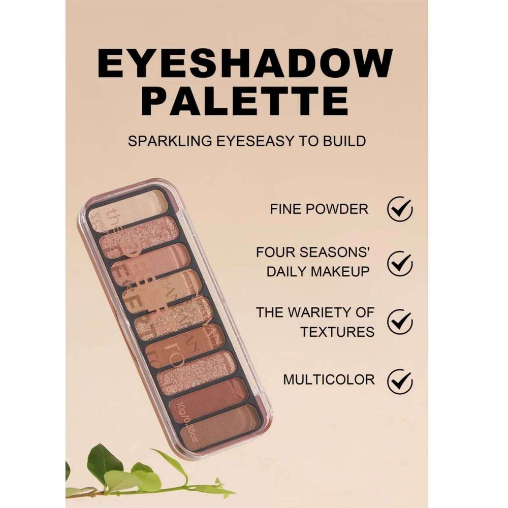 Desert Rose Eyeshadow Palette 9 Colors High Pigment Mineral Shadows Natural Daily Look Waterproof Matte & Earthy Tone Finishes free shipping