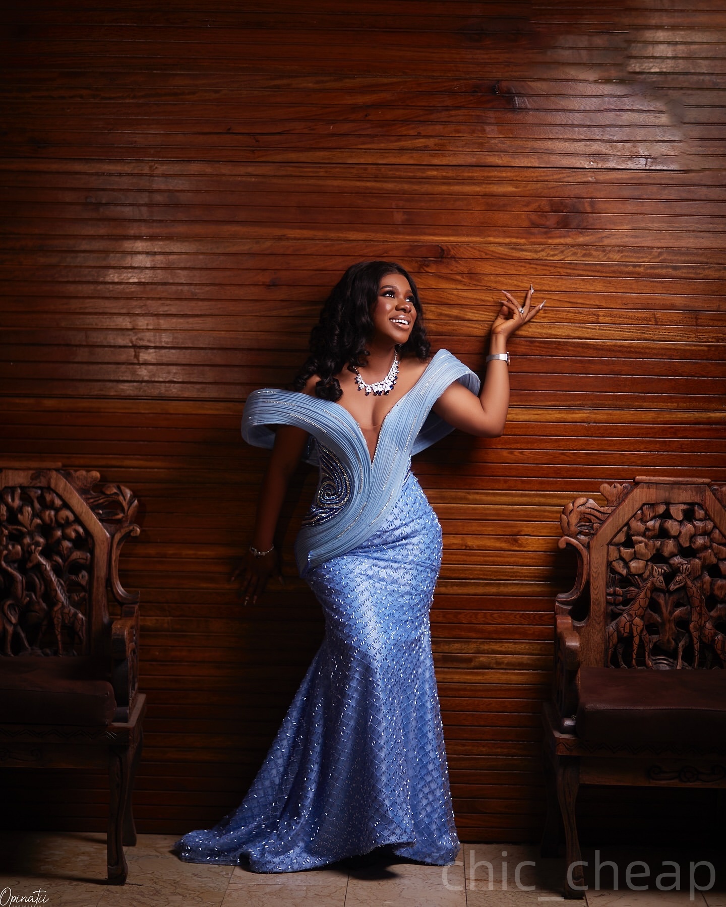Light Sky Blue Mermaid Prom Dresses 2025 Beaded Crystals Sequined Evening Formal Party Second Birthday Engagement Gowns Plus Size Dress For Special Oc
