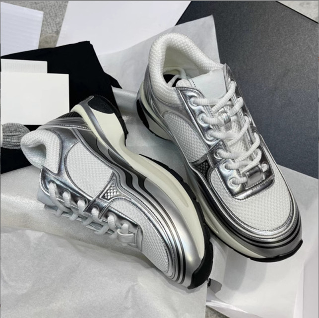 Top designer sneakers calfskin Casual shoes women interlocking Fabric trainer reflective Laminate runner sneaker mens platform shoe luxury Trainers