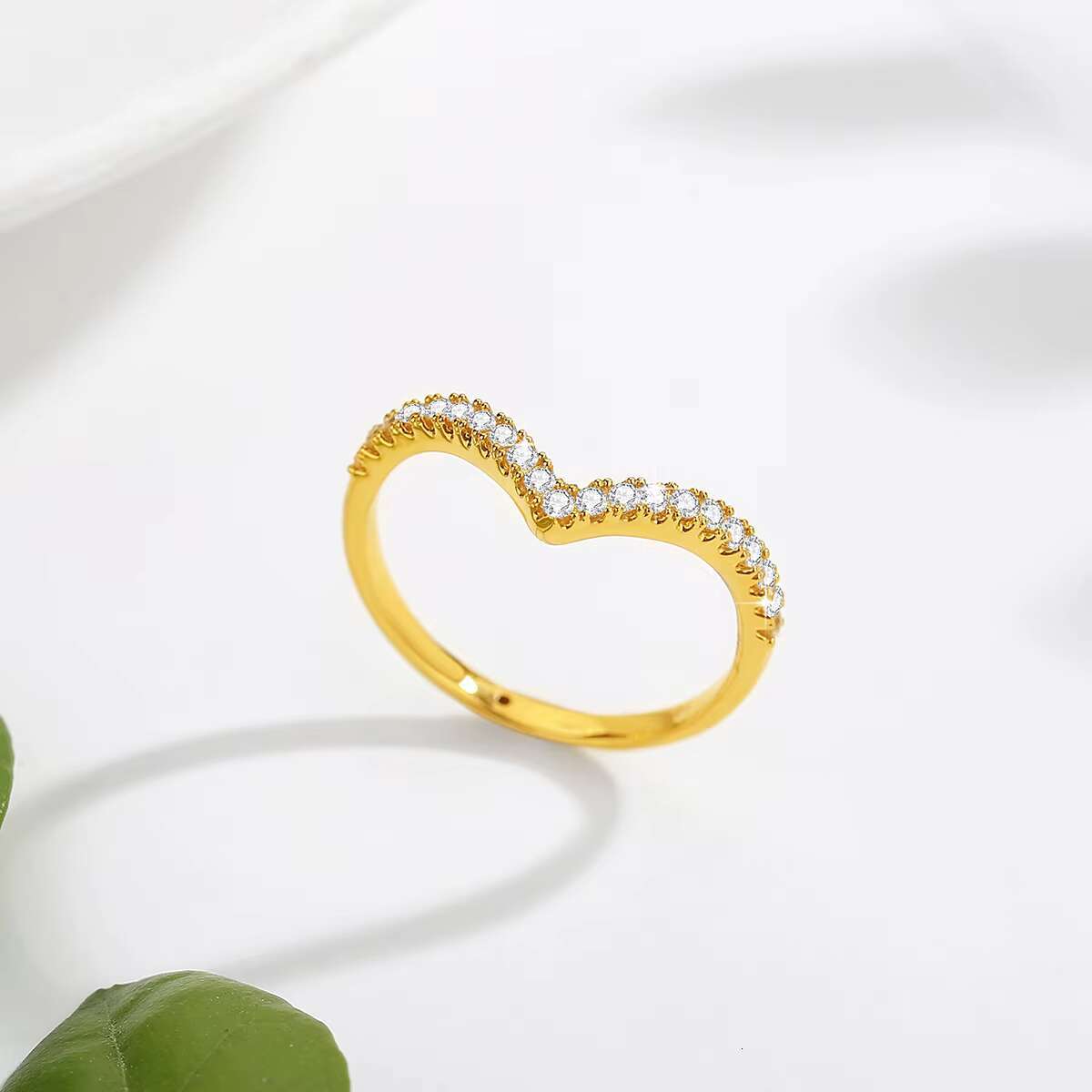 Wholesale Gold Jewelry Bijoux Luxury Woman Versatile Pair Rings Real 14K Gold Hollow Moissanite Rings