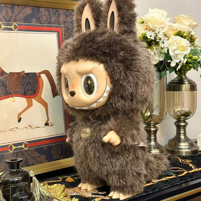 Pop Mart Genuine 58cm Large Zimomo 'I Found U' Anime Figure - Labubu Model Doll for Collection Home Decor & Gifting