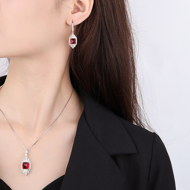 Chic S925 Silver Candied Topaz-Inspired Jewelery Trio Luxury Ring + Ear Stack Pieces Ideal For Formal Events
