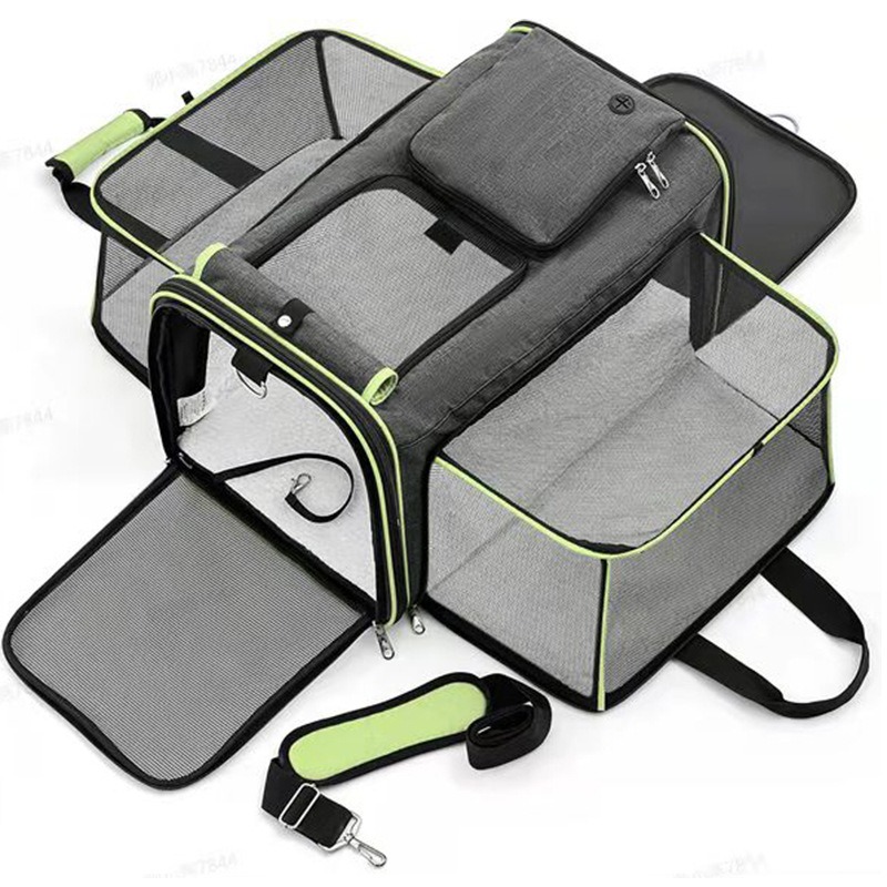 Expandable Airline Approved Pet Carrier Bag for Cats and Small Dogs